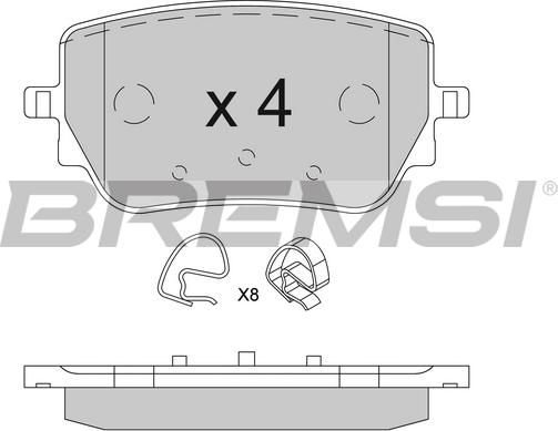 Bremsi BP3850 - Kit pastiglie freno, Freno a disco autozon.pro