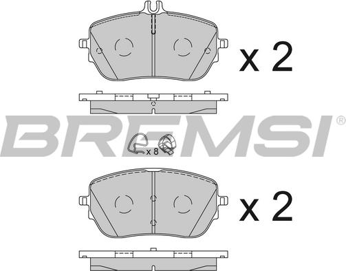 Bremsi BP3853 - Kit pastiglie freno, Freno a disco autozon.pro