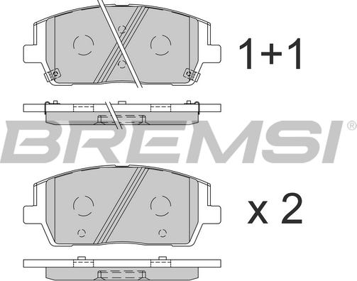 Bremsi BP3860 - Kit pastiglie freno, Freno a disco autozon.pro