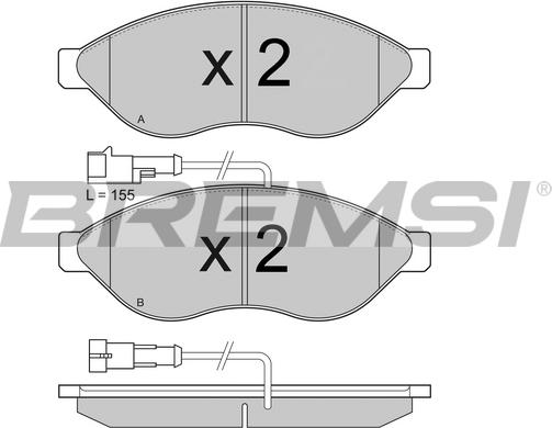 Bremsi BP3868 - Kit pastiglie freno, Freno a disco autozon.pro