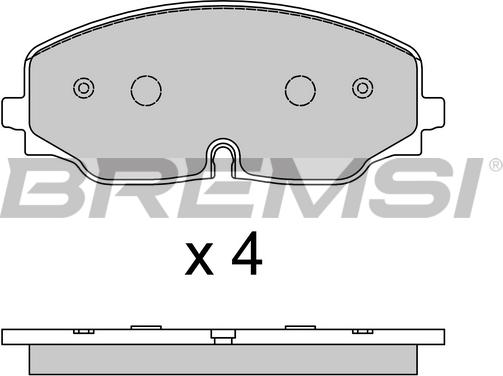 Bremsi BP3809 - Kit pastiglie freno, Freno a disco autozon.pro