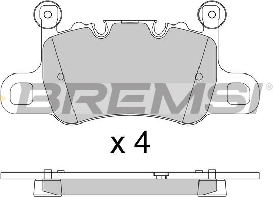 Bremsi BP3804 - Kit pastiglie freno, Freno a disco autozon.pro