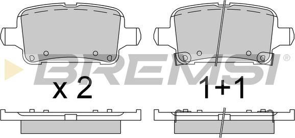 Bremsi BP3803 - Kit pastiglie freno, Freno a disco autozon.pro