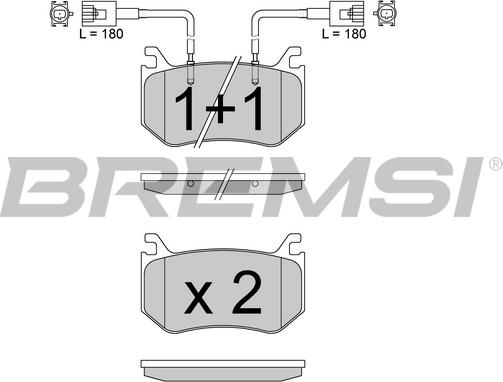 Bremsi BP3816 - Kit pastiglie freno, Freno a disco autozon.pro