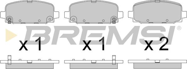 Bremsi BP3818 - Kit pastiglie freno, Freno a disco autozon.pro