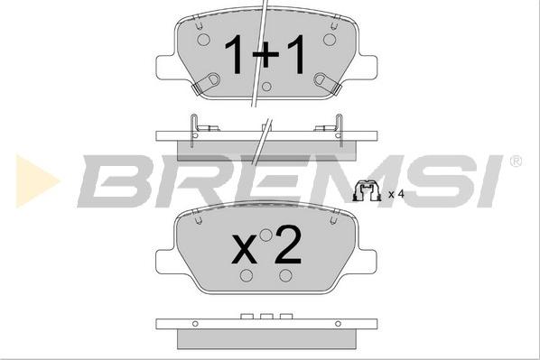 Bremsi BP3881 - Kit pastiglie freno, Freno a disco autozon.pro