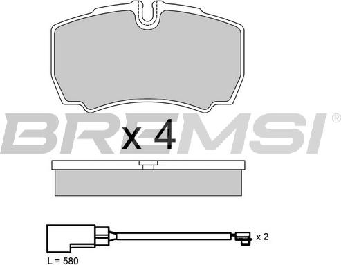 Bremsi BP3888 - Kit pastiglie freno, Freno a disco autozon.pro