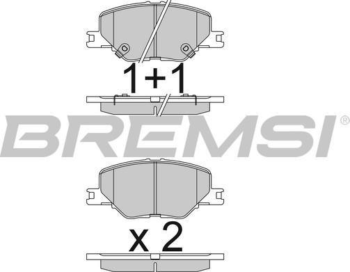 Bremsi BP3835 - Kit pastiglie freno, Freno a disco autozon.pro