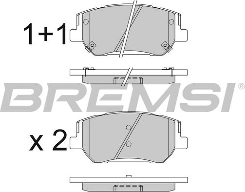 Bremsi BP3830 - Kit pastiglie freno, Freno a disco autozon.pro