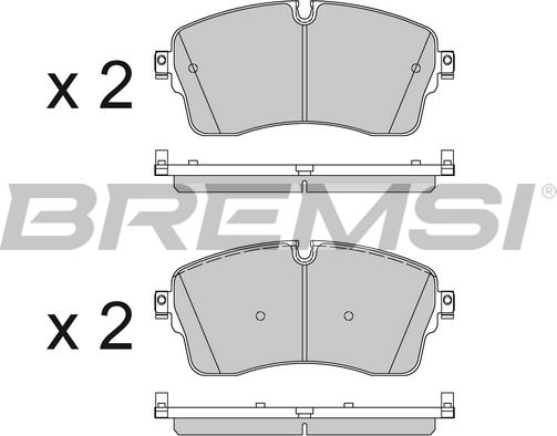 Bremsi BP3825 - Kit pastiglie freno, Freno a disco autozon.pro