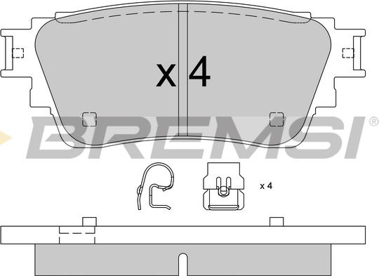 Bremsi BP3826 - Kit pastiglie freno, Freno a disco autozon.pro