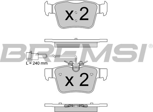 Bremsi BP3870 - Kit pastiglie freno, Freno a disco autozon.pro