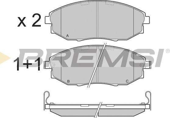 Bremsi BP3399 - Kit pastiglie freno, Freno a disco autozon.pro