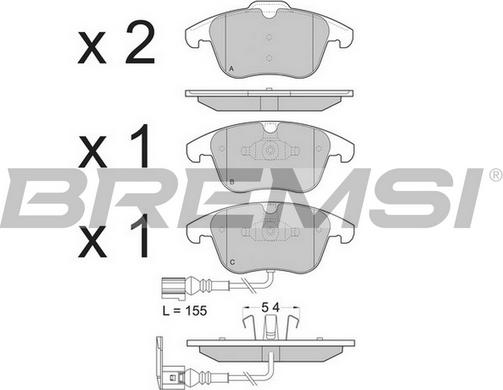 Bremsi BP3394CE - Kit pastiglie freno, Freno a disco autozon.pro