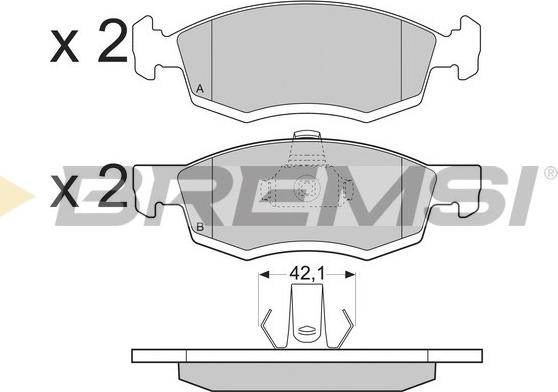 Bremsi BP3391 - Kit pastiglie freno, Freno a disco autozon.pro