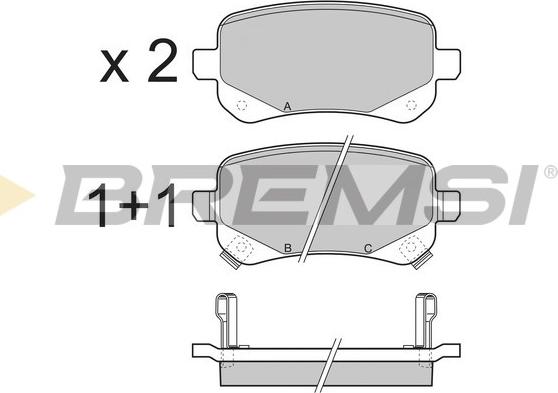 Bremsi BP3397 - Kit pastiglie freno, Freno a disco autozon.pro