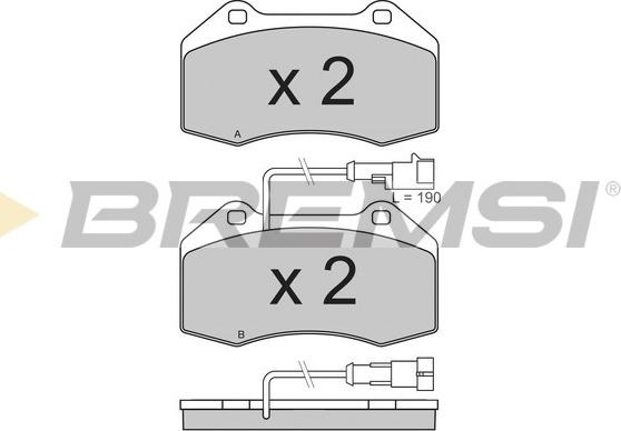 Bremsi BP3354 - Kit pastiglie freno, Freno a disco autozon.pro