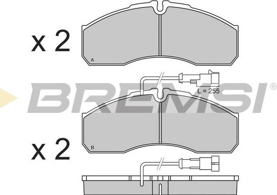 Bremsi BP3360 - Kit pastiglie freno, Freno a disco autozon.pro