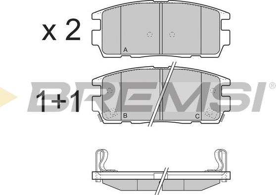 Bremsi BP3304 - Kit pastiglie freno, Freno a disco autozon.pro