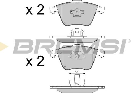 Bremsi BP3301 - Kit pastiglie freno, Freno a disco autozon.pro