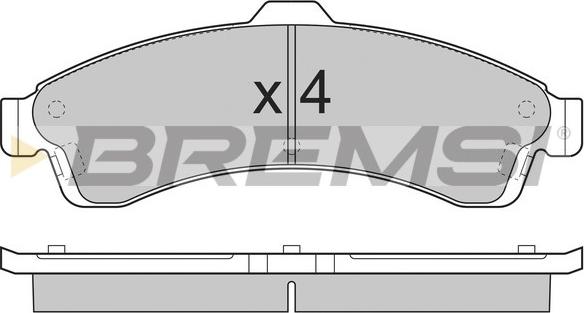 Bremsi BP3308 - Kit pastiglie freno, Freno a disco autozon.pro