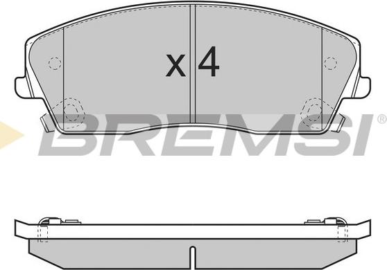 Bremsi BP3389 - Kit pastiglie freno, Freno a disco autozon.pro