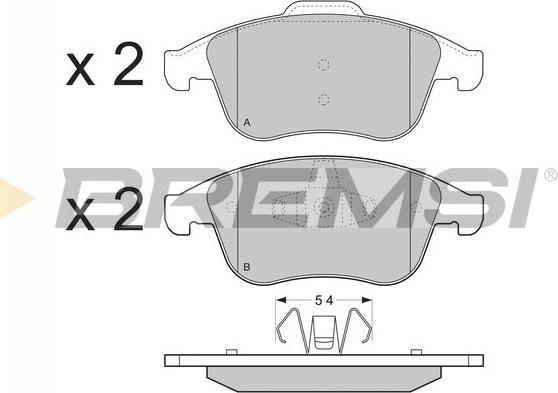 Bremsi BP3383 - Kit pastiglie freno, Freno a disco autozon.pro