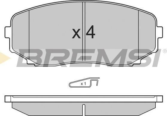 Bremsi BP3332 - Kit pastiglie freno, Freno a disco autozon.pro