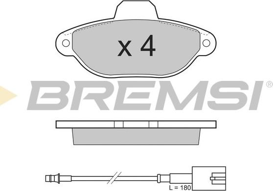 Bremsi BP3326 - Kit pastiglie freno, Freno a disco autozon.pro