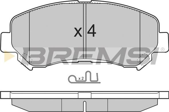 Bremsi BP3321 - Kit pastiglie freno, Freno a disco autozon.pro