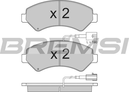 Bremsi BP3323 - Kit pastiglie freno, Freno a disco autozon.pro