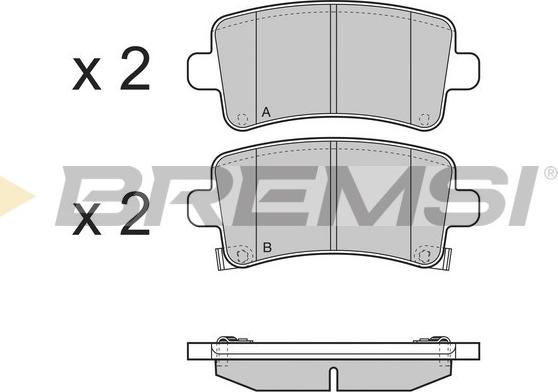 Bremsi BP3379 - Kit pastiglie freno, Freno a disco autozon.pro