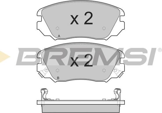 Bremsi BP3376 - Kit pastiglie freno, Freno a disco autozon.pro