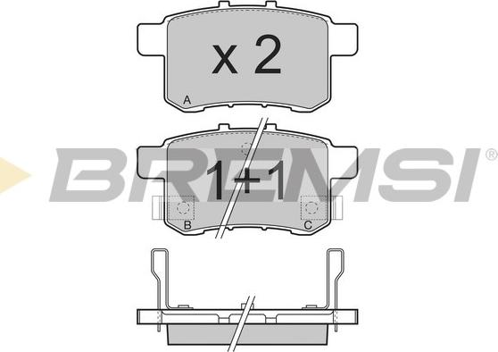 Bremsi BP3370 - Kit pastiglie freno, Freno a disco autozon.pro