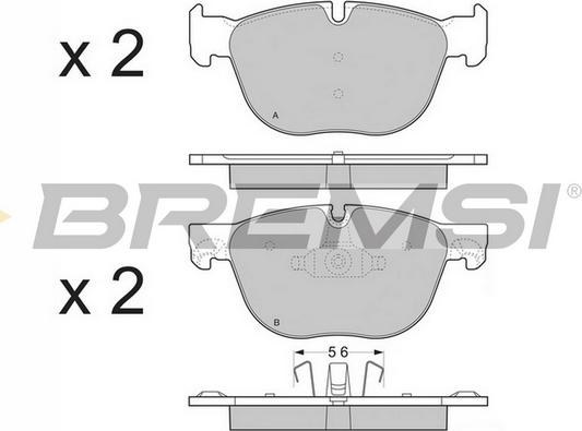 Bremsi BP3371CE - Kit pastiglie freno, Freno a disco autozon.pro