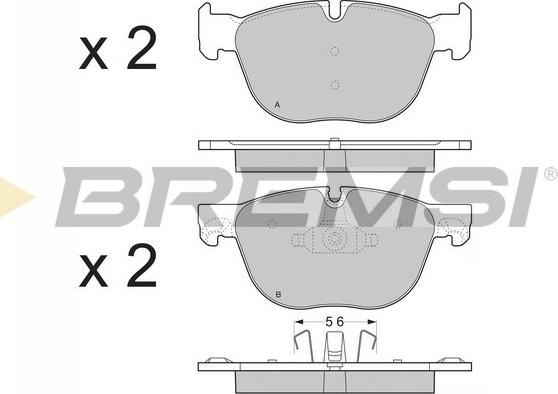 Bremsi BP3371 - Kit pastiglie freno, Freno a disco autozon.pro