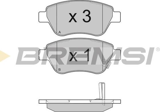 Bremsi BP3294 - Kit pastiglie freno, Freno a disco autozon.pro