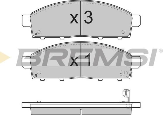 Bremsi BP3296 - Kit pastiglie freno, Freno a disco autozon.pro