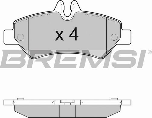 Bremsi BP3293TR - Kit pastiglie freno, Freno a disco autozon.pro