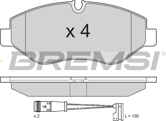 Bremsi BP3292 - Kit pastiglie freno, Freno a disco autozon.pro