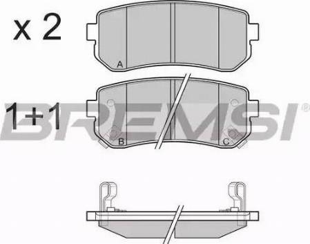 Bremsi BP3241 - Kit pastiglie freno, Freno a disco autozon.pro