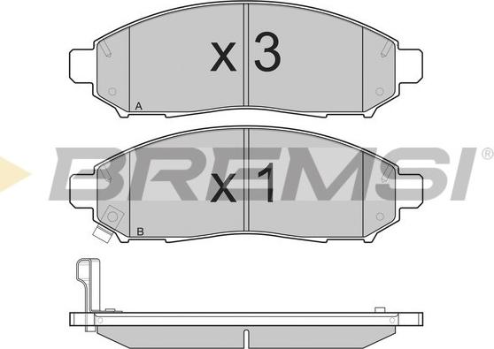 Bremsi BP3256 - Kit pastiglie freno, Freno a disco autozon.pro