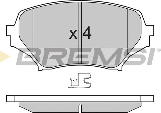 Bremsi BP3260 - Kit pastiglie freno, Freno a disco autozon.pro