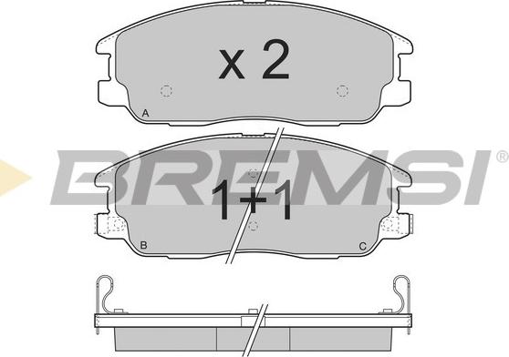 Bremsi BP3268 - Kit pastiglie freno, Freno a disco autozon.pro