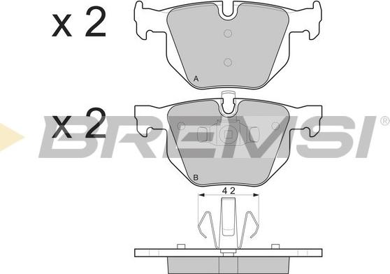 Bremsi BP3263 - Kit pastiglie freno, Freno a disco autozon.pro