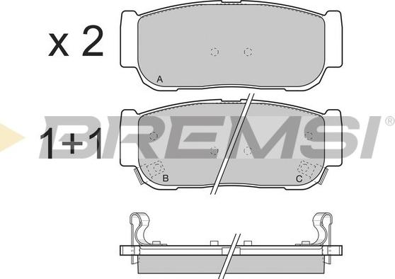 Bremsi BP3267 - Kit pastiglie freno, Freno a disco autozon.pro