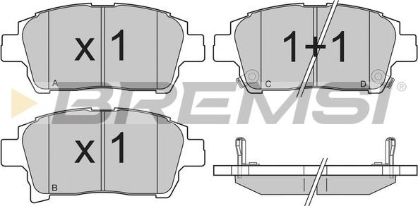 Bremsi BP3201 - Kit pastiglie freno, Freno a disco autozon.pro