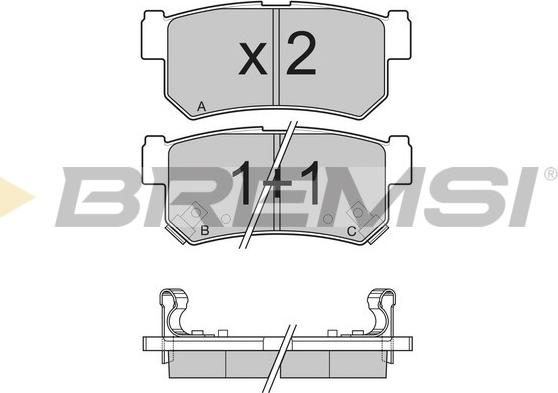 Bremsi BP3203 - Kit pastiglie freno, Freno a disco autozon.pro