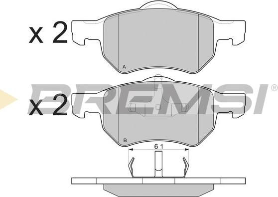 Bremsi BP3219 - Kit pastiglie freno, Freno a disco autozon.pro