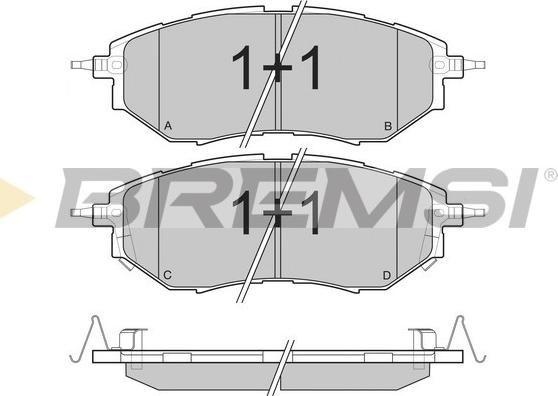 Bremsi BP3211 - Kit pastiglie freno, Freno a disco autozon.pro